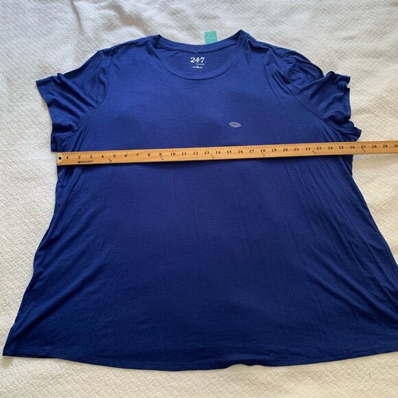 NEW Maurices brilliant blue short sleeve jersey knit‎ stretch long short sleeve - Picture 7 of 8